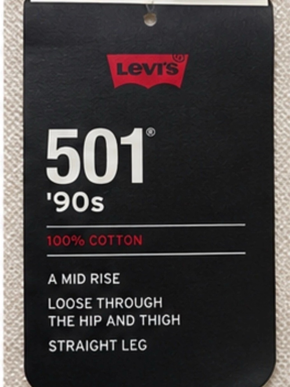 Levi’s 501 ’90s Women’s Jeans Ecru White Metallic Shimmer NWT 26x30 - Picture 5 of 7
